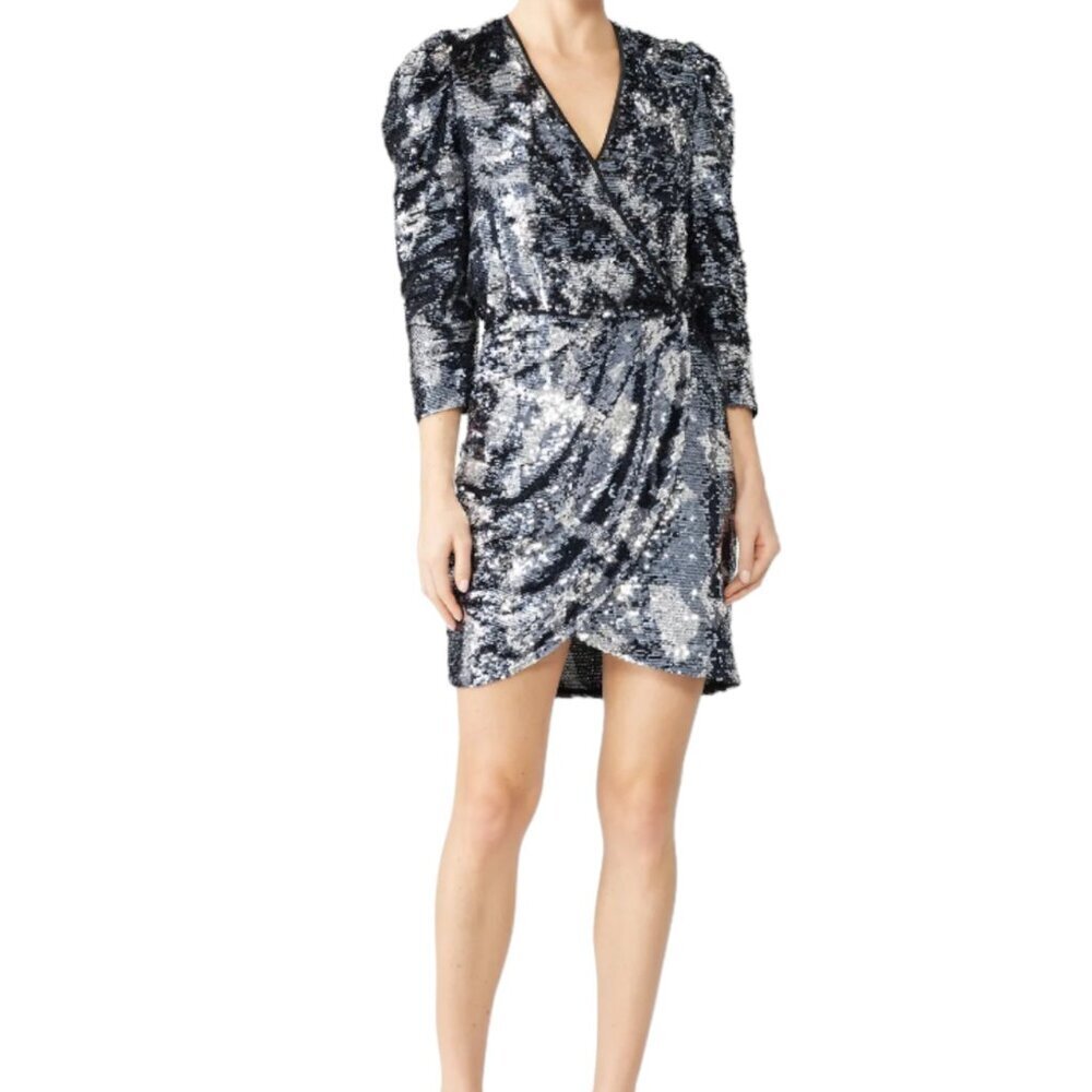 Tanya Taylor Sequin Camo Zoey Dress